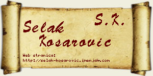 Selak Košarović vizit kartica